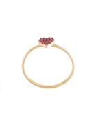 Loquet Sapphire Heart Ring, Women's, Size: Large, Metallic