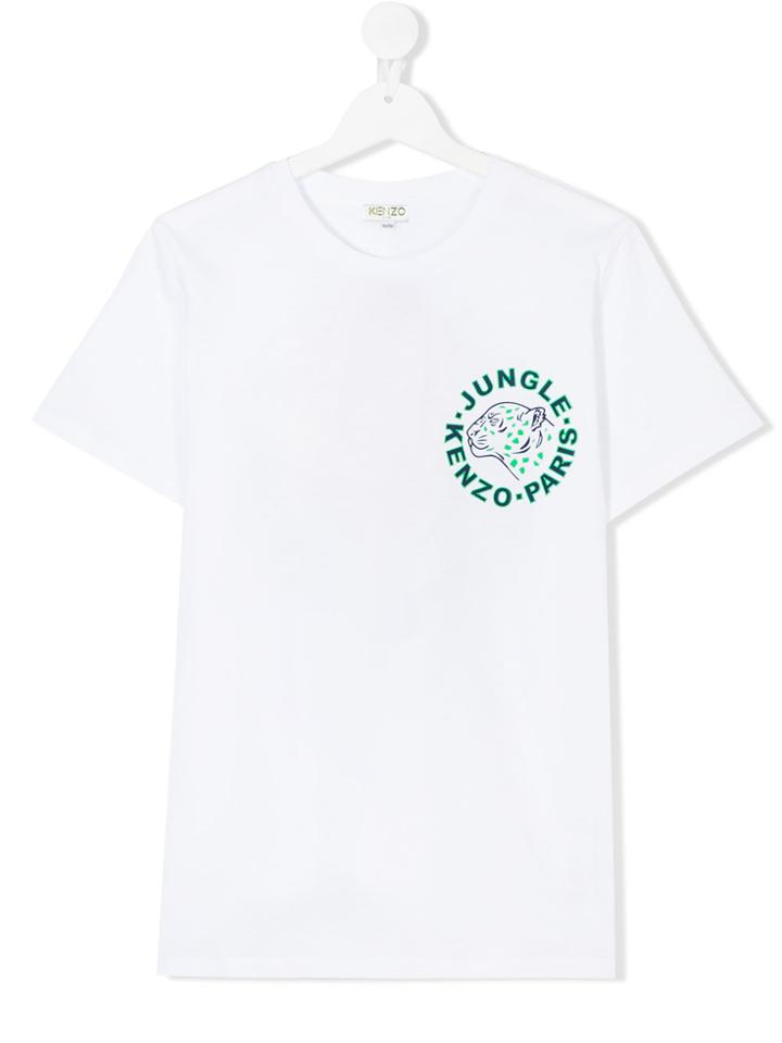 Kenzo Kids Leopard Print T-shirt - White
