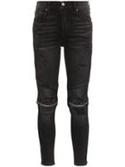 Amiri Mx2 High-rise Zip-detailed Skinny Jeans - Black