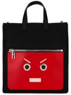 Fendi Fendi Faces Shopper Tote, Men's, Black, Polyamide/polyester/polyurethane/spandex/elastane