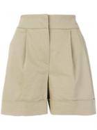 Alberta Ferretti High-waisted Wide Shorts - Nude & Neutrals