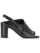Del Carlo Sling Back Sandals - Black