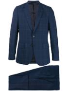 Paul Smith Checked Formal Suit - Blue
