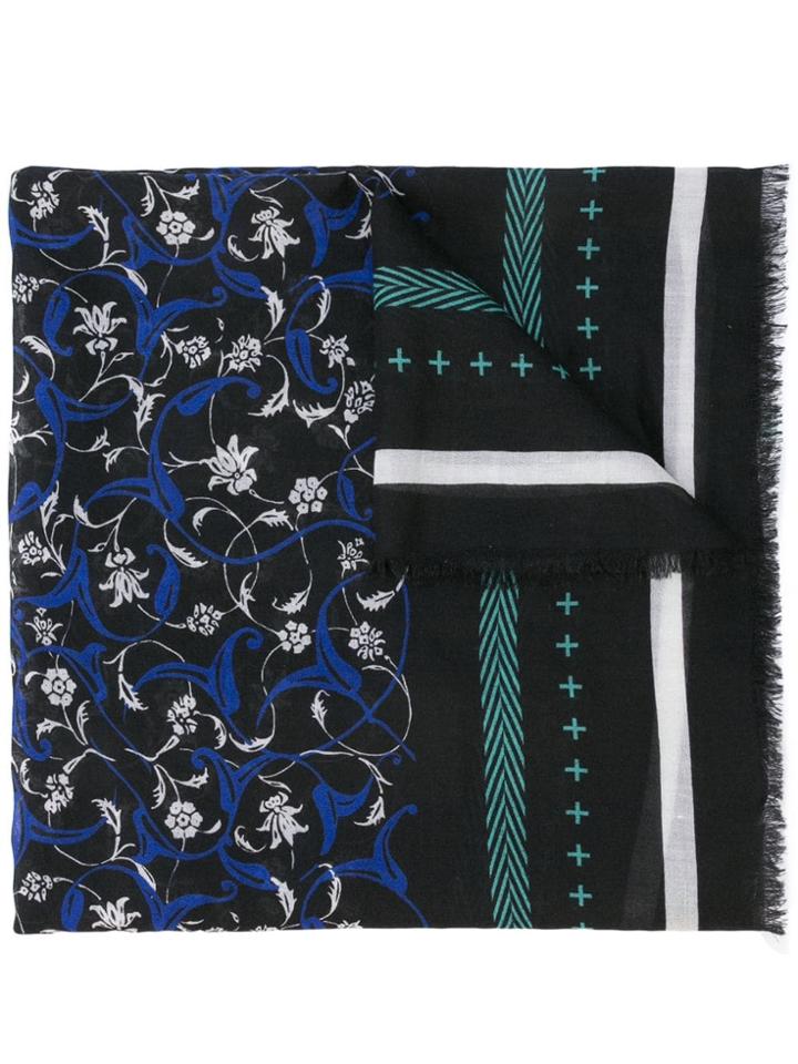 Haider Ackermann Floral Print Scarf - Black