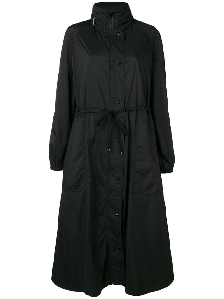 Moncler Mouette Long Raincoat - Black