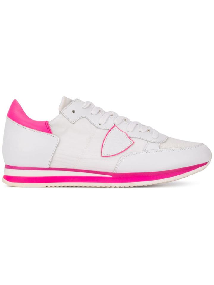 Philippe Model Tropez - Mondial Neon Veau Sneakers - White