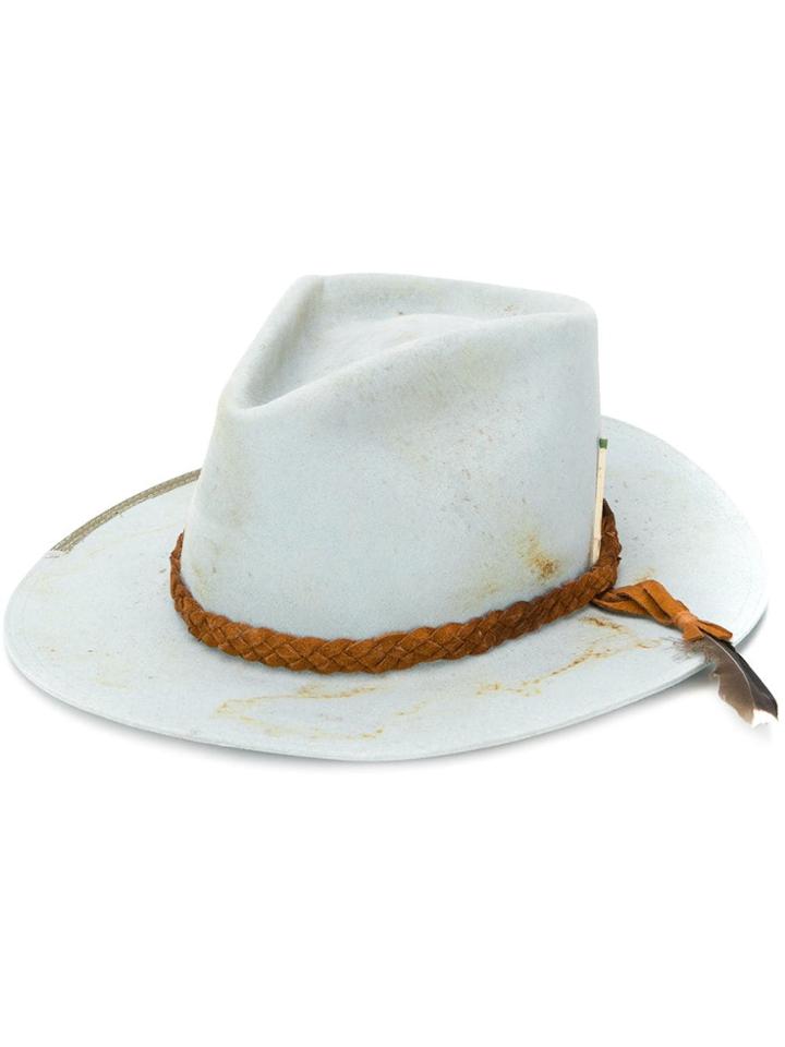 Nick Fouquet Rusted-effect Hat - Blue