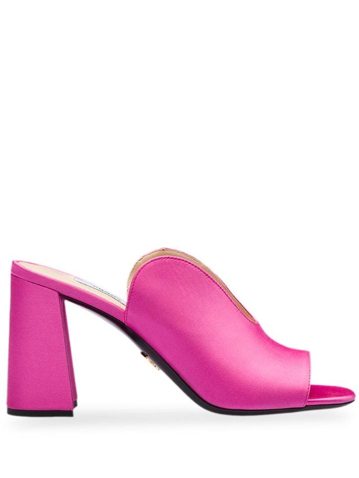 Prada Curved 85 Open-toe Mules - Pink