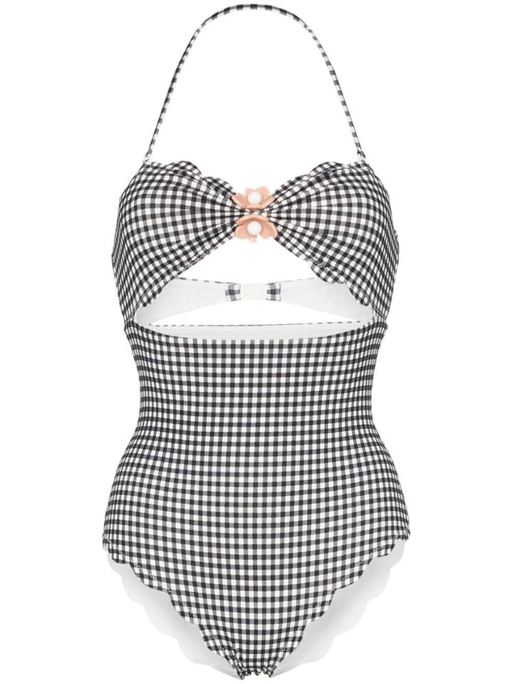 Marysia Antibes Flower Maillot Swimsuit - Black