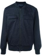 Natural Selection 'blenheim' Jacquard Bomber Jacket, Men's, Size: Large, Blue, Spandex/elastane/cotton