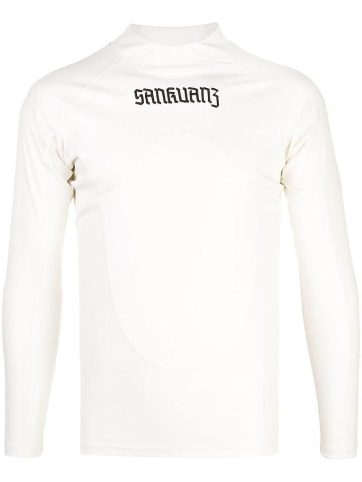 Sankuanz Longsleeved Fitted T-shirt - White