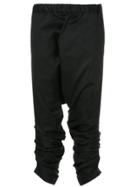 Comme Des Garçons Vintage Twisted Leg Drop-crotch Trousers - Black