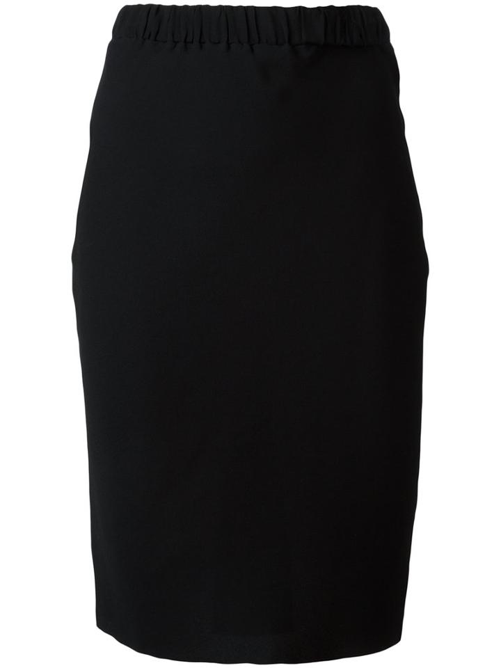 A.f.vandevorst Stretch Waist Pencil Skirt, Women's, Size: 38, Black, Viscose/spandex/elastane