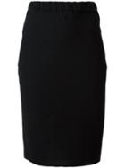 A.f.vandevorst Stretch Waist Pencil Skirt, Women's, Size: 38, Black, Viscose/spandex/elastane