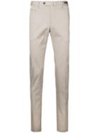 Pt01 Slim-fit Chino Trousers, Men's, Size: 54, Brown, Cotton/elastodiene