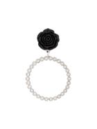 G.v.g.v. Rose Drop Rhinestone Hoops - Black
