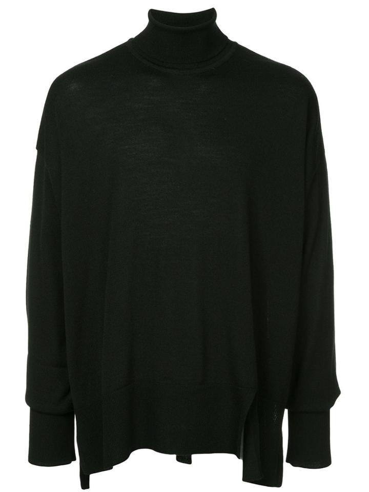 Wooyoungmi Oversized Roll Neck Sweater - Black