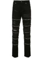 God's Masterful Children Front Zips Skinny Jeans, Men's, Size: 34, Black, Cotton/polyester