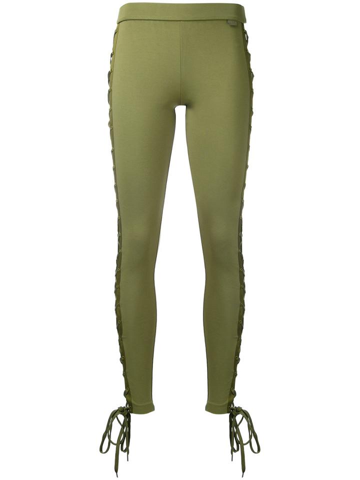 Fenty X Puma - Boxing And Bomber Lacing Tights - Women - Nylon/spandex/elastane/viscose - Xxs, Green, Nylon/spandex/elastane/viscose