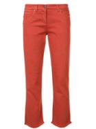 Brunello Cucinelli Stretched Skinny Cropped Jeans, Women's, Size: 38, Red, Cotton/spandex/elastane