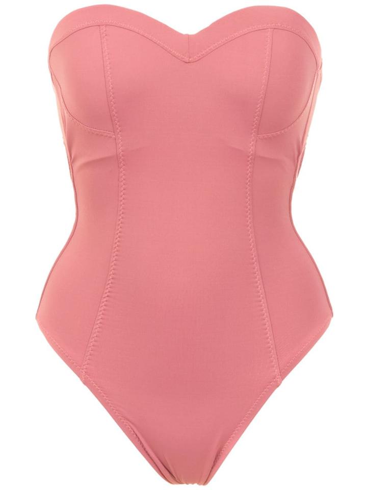 Amir Slama Strapless Swimsuit - Neutrals