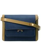 Marni - Trunk Shoulder Bag - Women - Calf Leather/polyamide/polyester/brass - One Size, Blue, Calf Leather/polyamide/polyester/brass