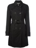 Herno Belted Trench Coat, Women's, Size: 46, Black, Cotton/polyimide/polyester