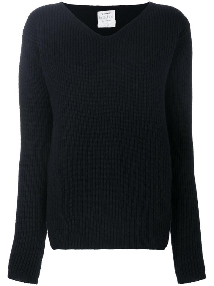 Forte Forte Ribbed Cashmere Jumper - Blue