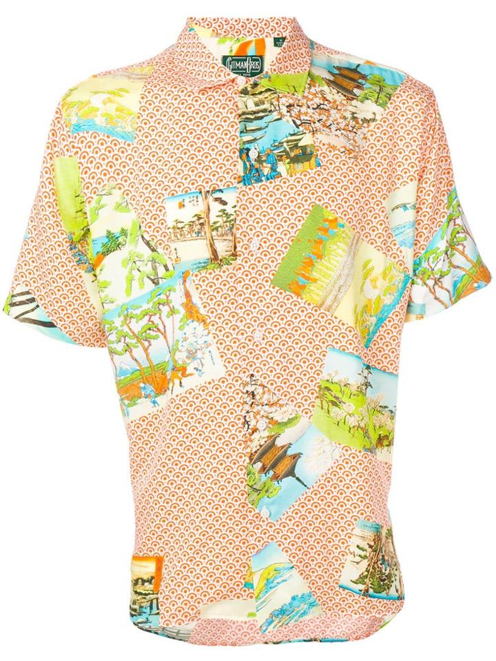 Gitman Pre-owned Japan Print Shirt - Orange