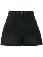 Valentino - Loose Fit Denim Shorts - Women - Cotton/polyester - 28, Black, Cotton/polyester
