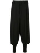 Devoa High Waisted Culottes - Black