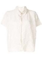 Issey Miyake Cauliflower Giza Jacquard Blouse - Neutrals