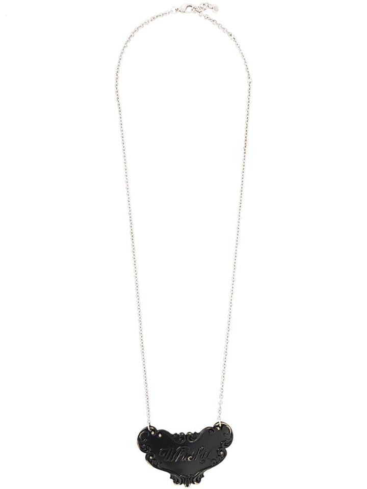 Mm6 Maison Margiela 'whisky' Long Necklace - Black