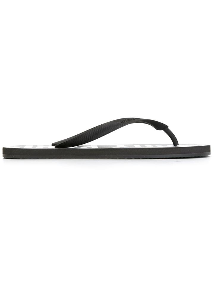 Givenchy 'paris' Flip Flops - Black