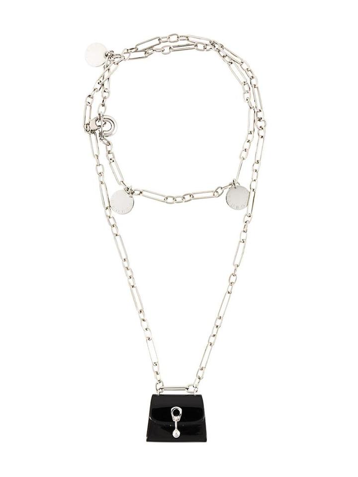 Ermanno Scervino Handbag Charm Necklace, Women's, Metallic