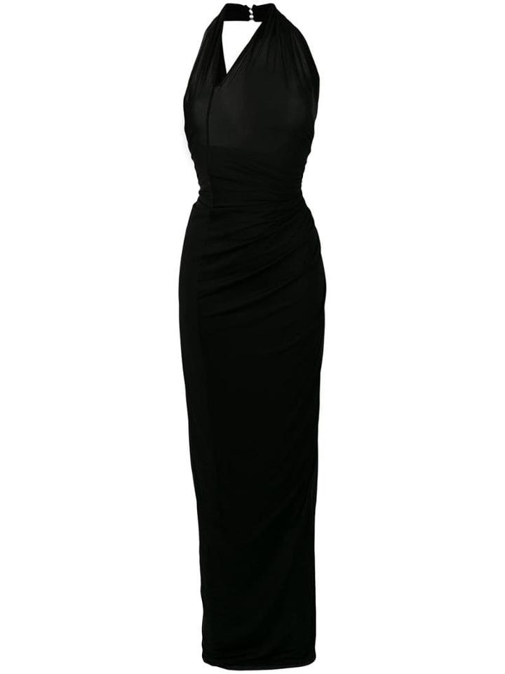 Alexander Mcqueen Jersey Fitted Gown - Black