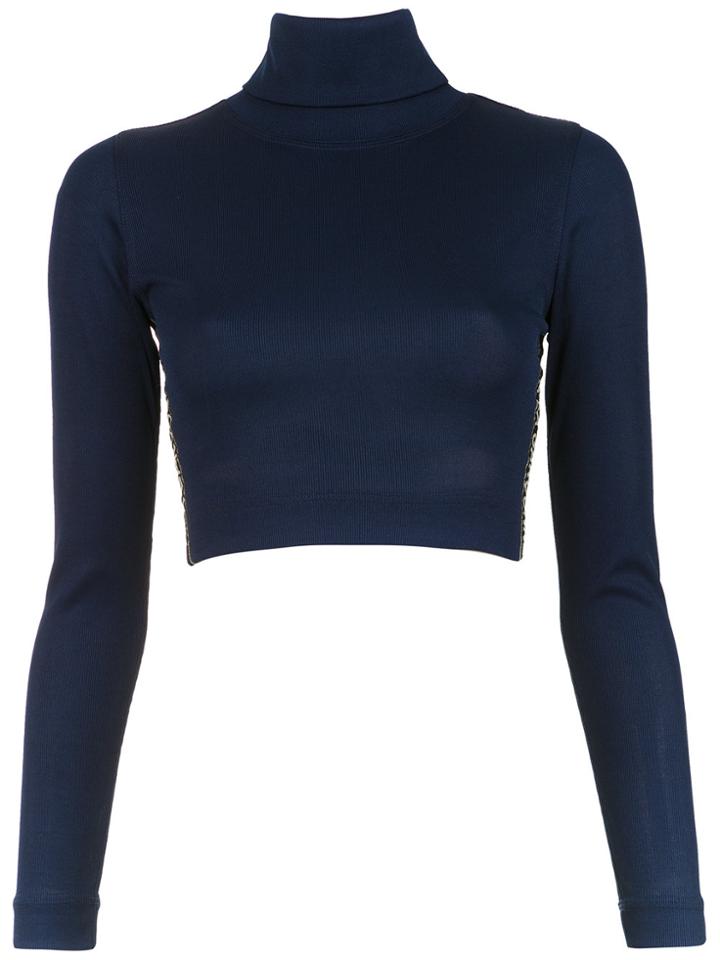 À La Garçonne Panelled Flared Trousers - Blue