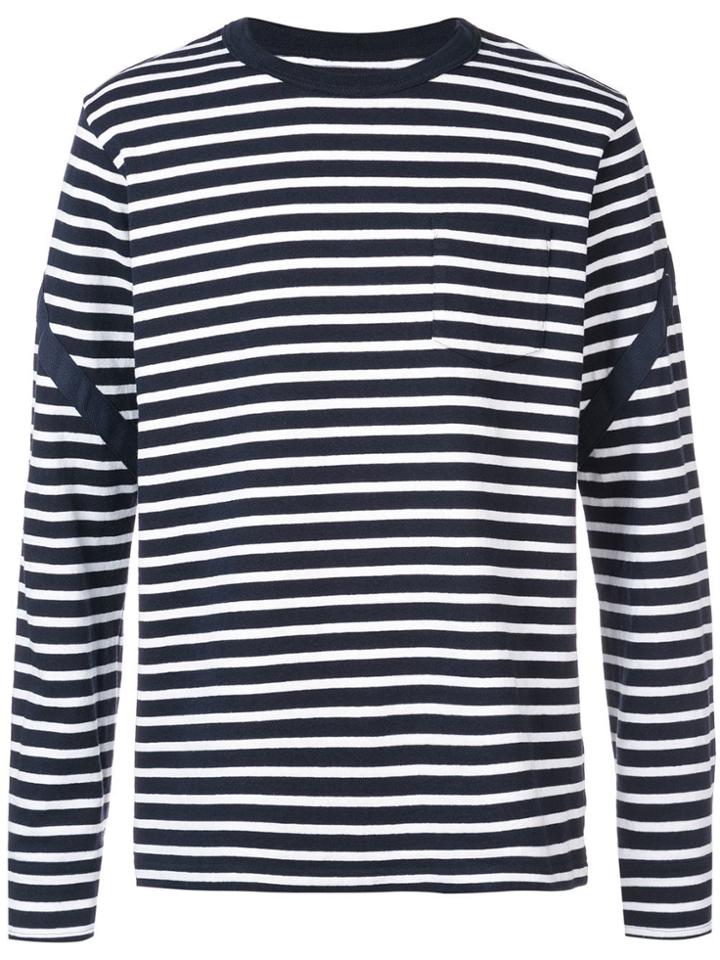 Sacai Long Sleeve Striped Sweater - Blue