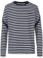 Sacai Long Sleeve Striped Sweater - Blue