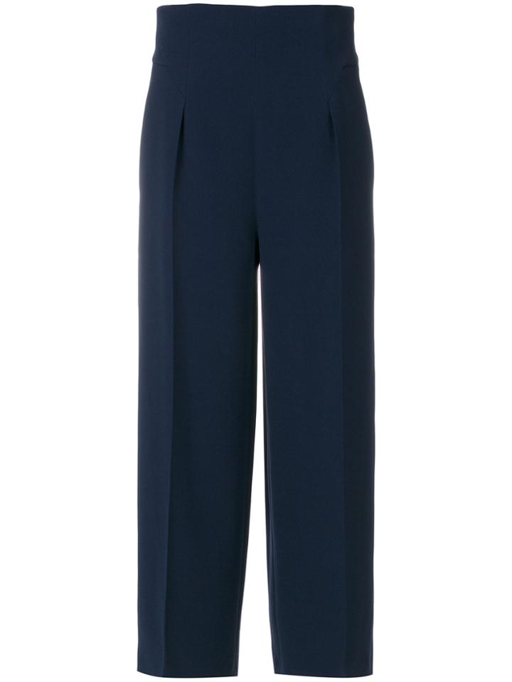 Alberta Ferretti Wide Leg Cropped Pants - Blue