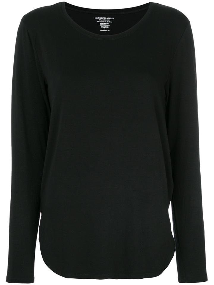 Majestic Filatures Loose Fit Knitted Top - Black