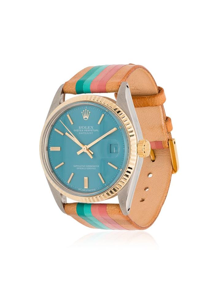 La Californienne Multicoloured Rolex Marine 36mm Watch - Blue