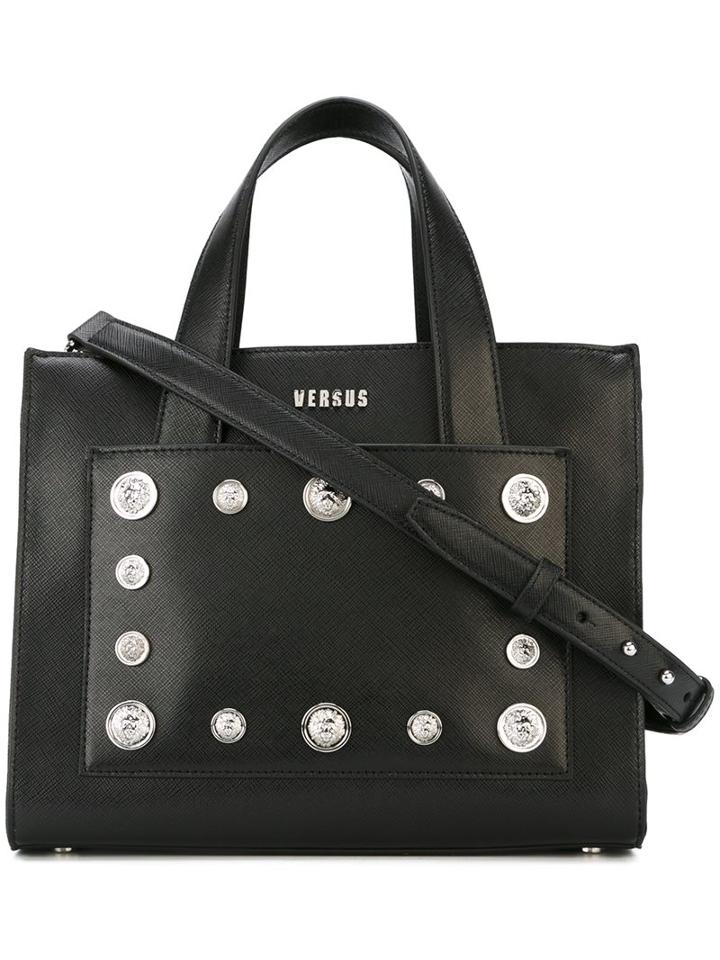 Versus Lion Head Studded Bag, Women's, Black