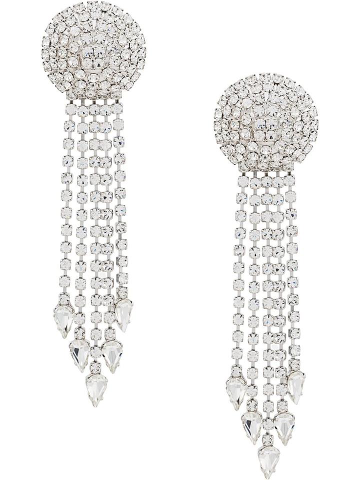 Alessandra Rich Chandelier Drop Earrings - Silver