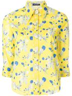 R13 Floral Cropped Sleeve Shirt - Yellow & Orange