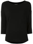 Majestic Filatures - Scoop Neck Top - Women - Spandex/elastane/viscose - I, Black, Spandex/elastane/viscose