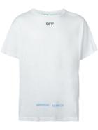 Off-white Crew Neck T-shirt, Men's, Size: Medium, White, Cotton