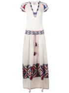 Laneus - Knitted Aztec Design Dress - Women - Cotton/viscose - 42, Women's, Nude/neutrals, Cotton/viscose