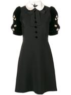 Gucci Embellished Short-sleeve Dress - Black