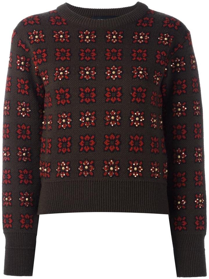 Each X Other 'intarsia' Jumper, Women's, Size: Large, Brown, Wool
